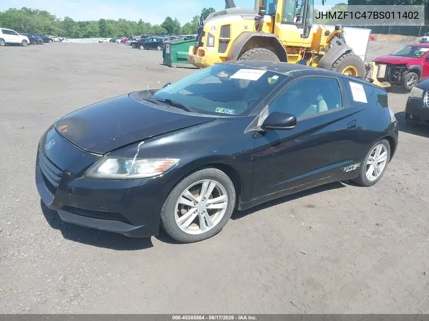 2011 Honda Cr-Z VIN: JHMZF1C47BS011402 Lot: 45385564