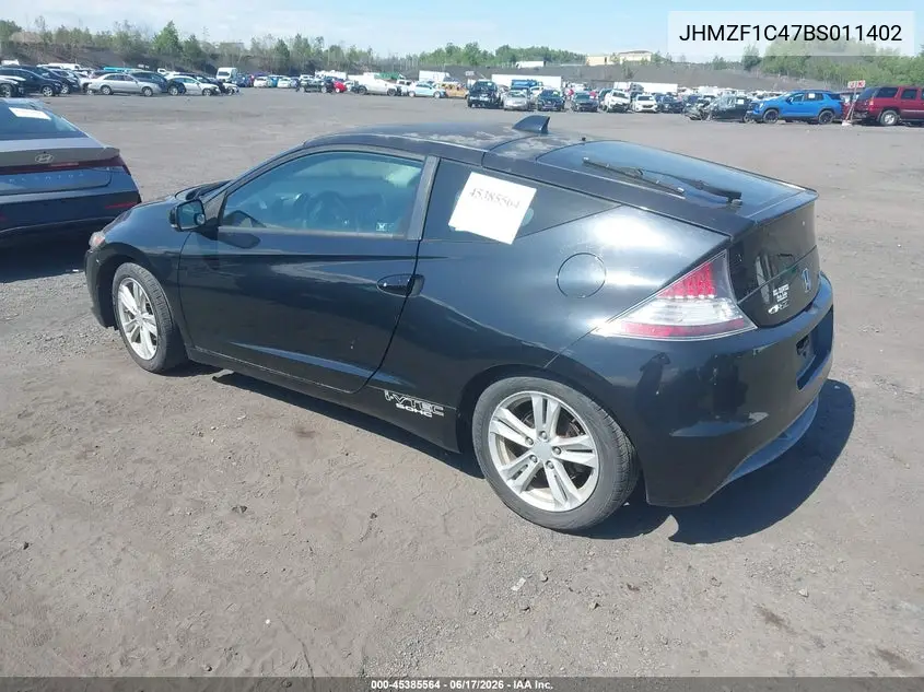 2011 Honda Cr-Z VIN: JHMZF1C47BS011402 Lot: 45385564