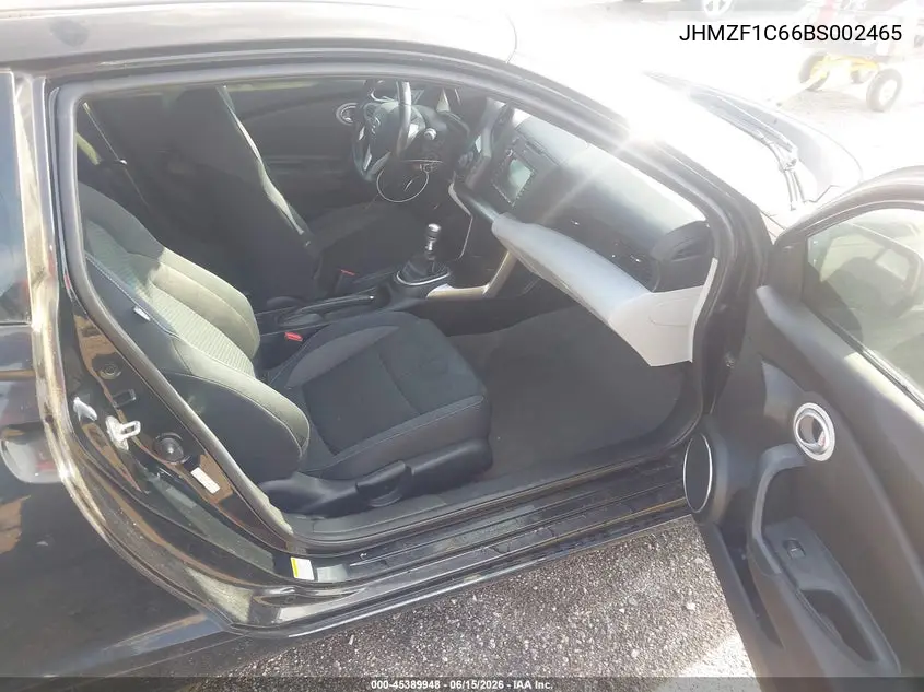 2011 Honda Cr-Z Ex VIN: JHMZF1C66BS002465 Lot: 45389948