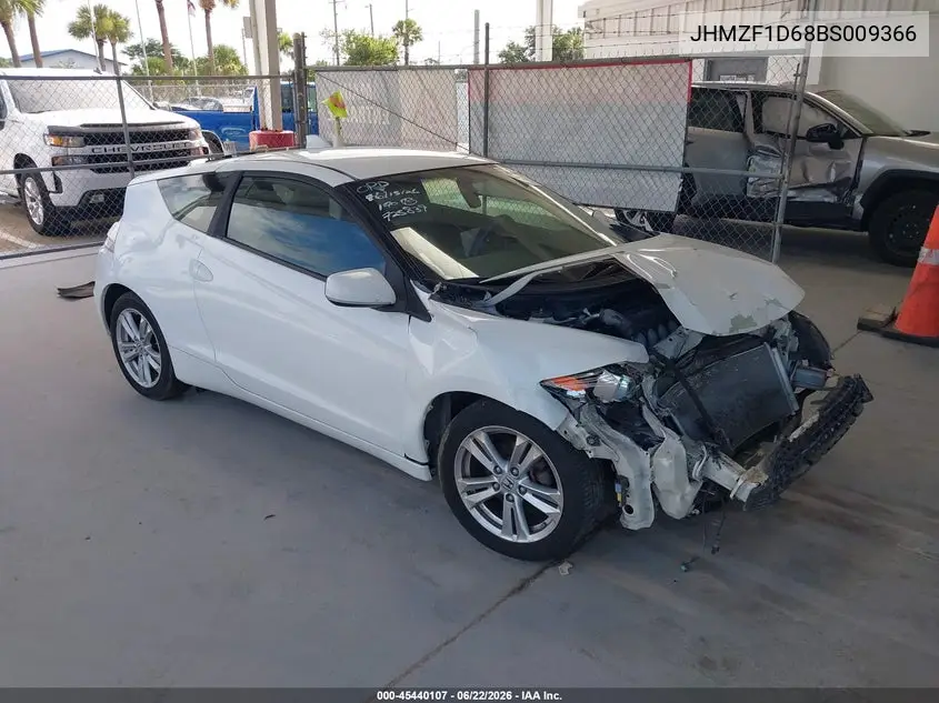 2011 Honda Cr-Z Ex VIN: JHMZF1D68BS009366 Lot: 45440107
