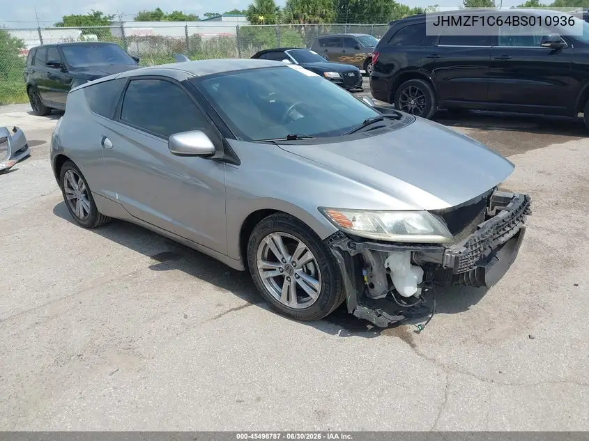 2011 Honda Cr-Z Ex VIN: JHMZF1C64BS010936 Lot: 45498787