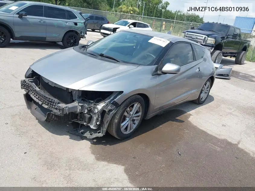 2011 Honda Cr-Z Ex VIN: JHMZF1C64BS010936 Lot: 45498787