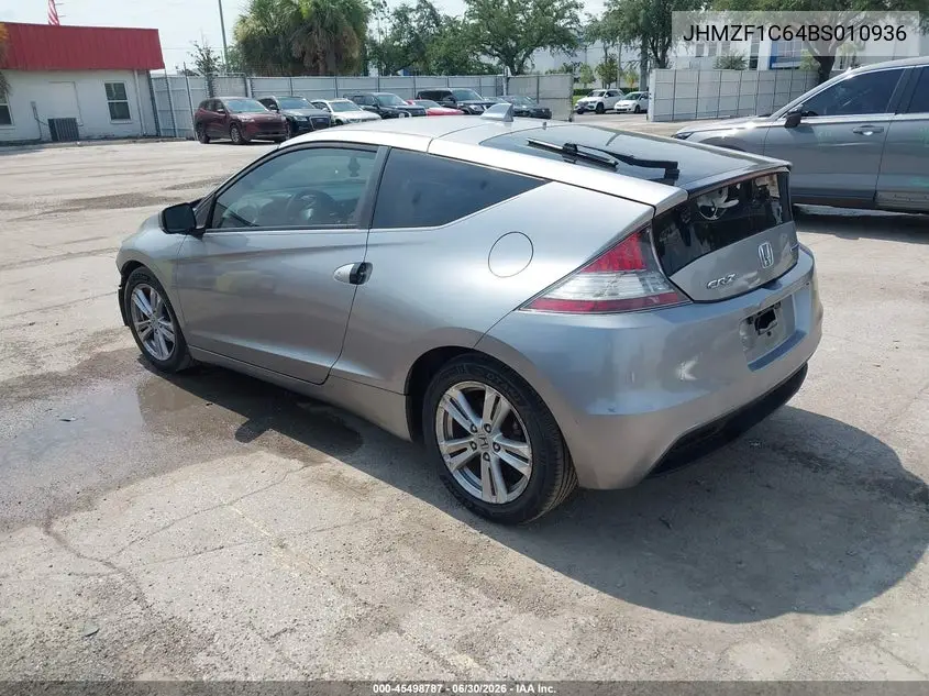 2011 Honda Cr-Z Ex VIN: JHMZF1C64BS010936 Lot: 45498787