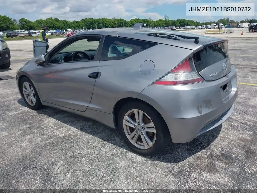 2011 Honda Cr-Z Ex VIN: JHMZF1D61BS010732 Lot: 45547790