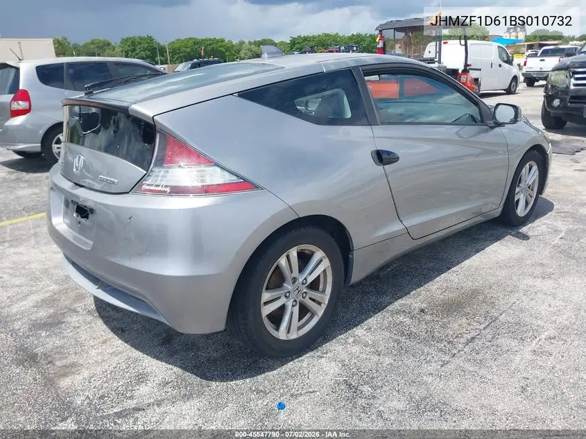 2011 Honda Cr-Z Ex VIN: JHMZF1D61BS010732 Lot: 45547790