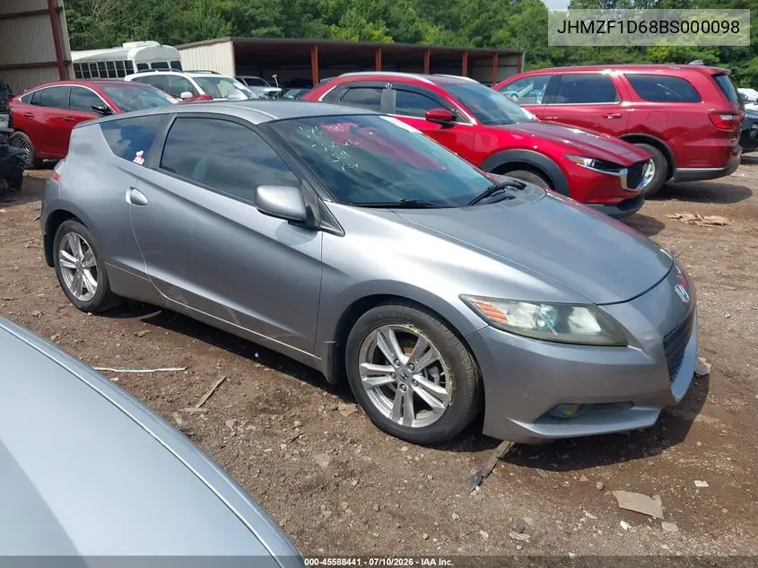 2011 Honda Cr-Z Ex VIN: JHMZF1D68BS000098 Lot: 45588441