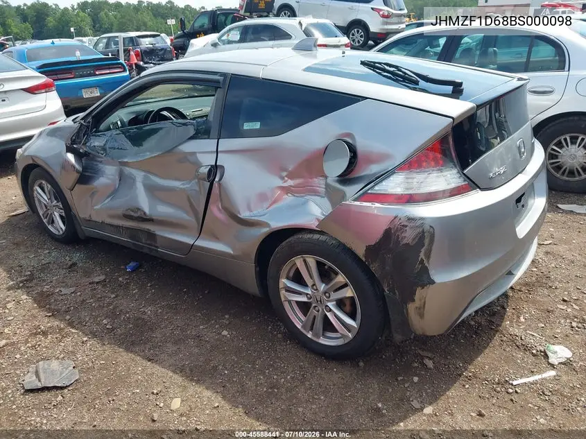 2011 Honda Cr-Z Ex VIN: JHMZF1D68BS000098 Lot: 45588441