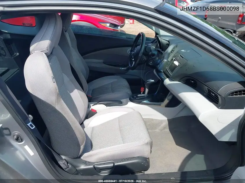 2011 Honda Cr-Z Ex VIN: JHMZF1D68BS000098 Lot: 45588441