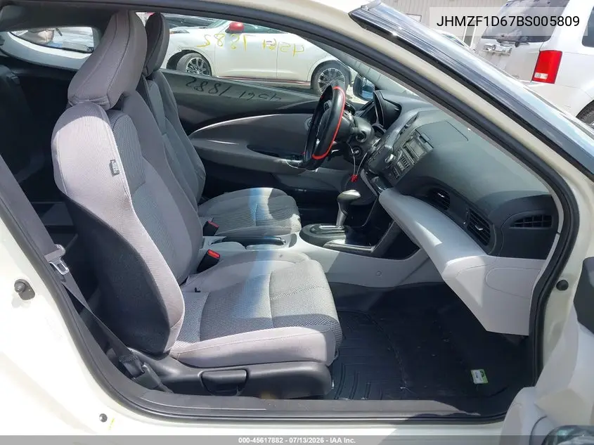 2011 Honda Cr-Z Ex VIN: JHMZF1D67BS005809 Lot: 45617882
