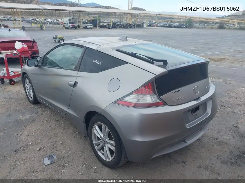 2011 Honda Cr-Z Ex VIN: JHMZF1D67BS015062 Lot: 45624847