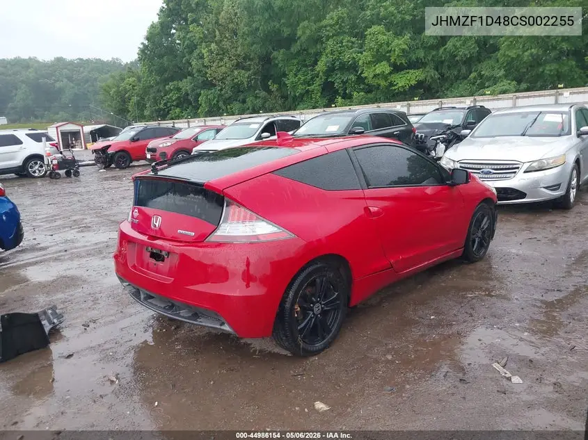 2012 Honda Cr-Z VIN: JHMZF1D48CS002255 Lot: 44986154