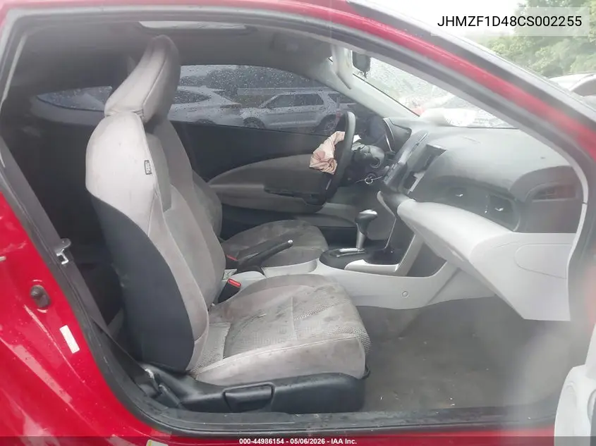 2012 Honda Cr-Z VIN: JHMZF1D48CS002255 Lot: 44986154
