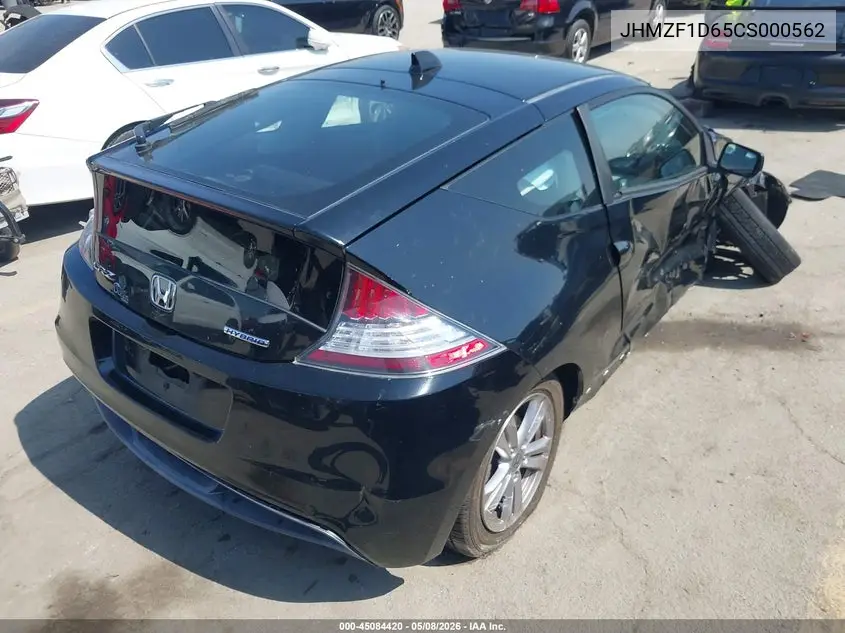 2012 Honda Cr-Z Ex VIN: JHMZF1D65CS000562 Lot: 45084420