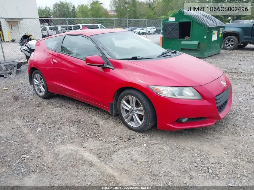 2012 Honda Cr-Z Ex VIN: JHMZF1D66CS002496 Lot: 45133839