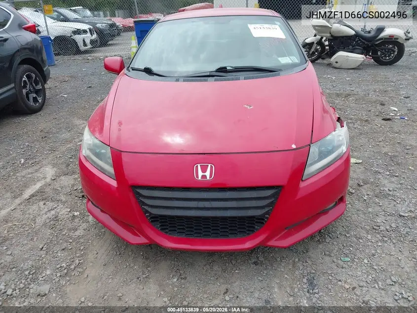 2012 Honda Cr-Z Ex VIN: JHMZF1D66CS002496 Lot: 45133839
