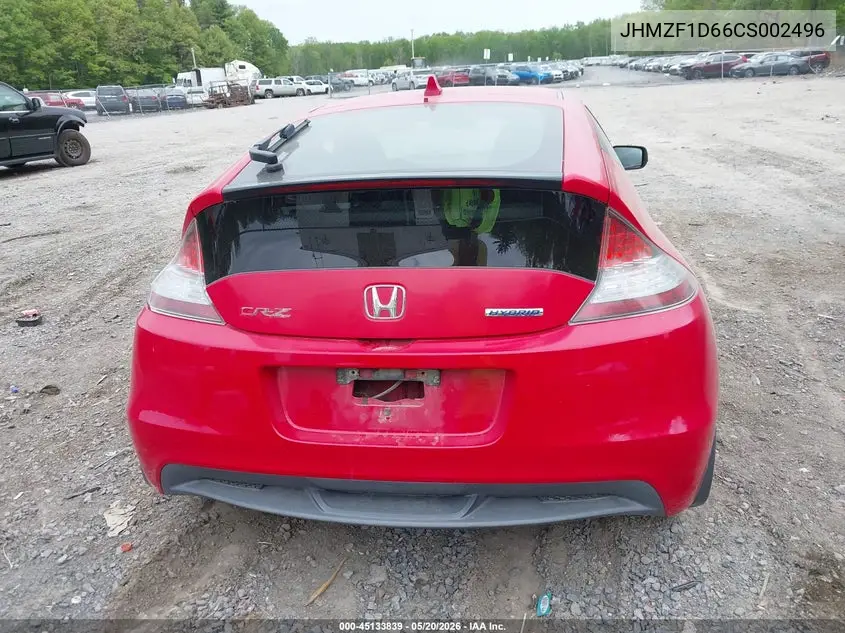 2012 Honda Cr-Z Ex VIN: JHMZF1D66CS002496 Lot: 45133839