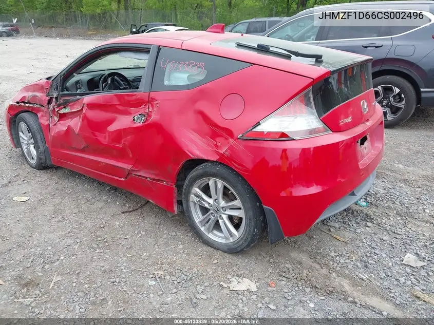 2012 Honda Cr-Z Ex VIN: JHMZF1D66CS002496 Lot: 45133839