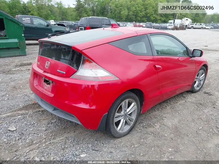 2012 Honda Cr-Z Ex VIN: JHMZF1D66CS002496 Lot: 45133839