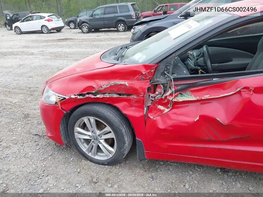 2012 Honda Cr-Z Ex VIN: JHMZF1D66CS002496 Lot: 45133839