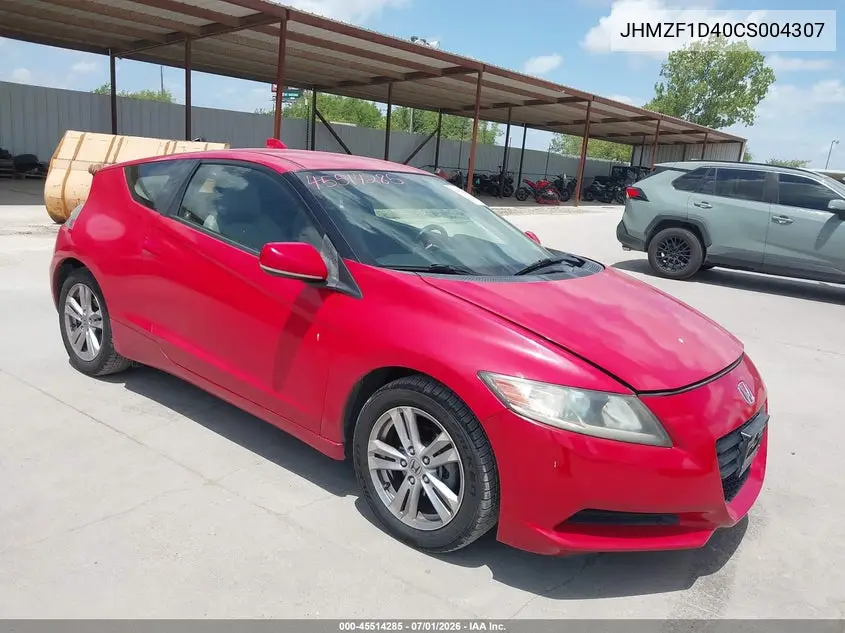 2012 Honda Cr-Z VIN: JHMZF1D40CS004307 Lot: 45514285