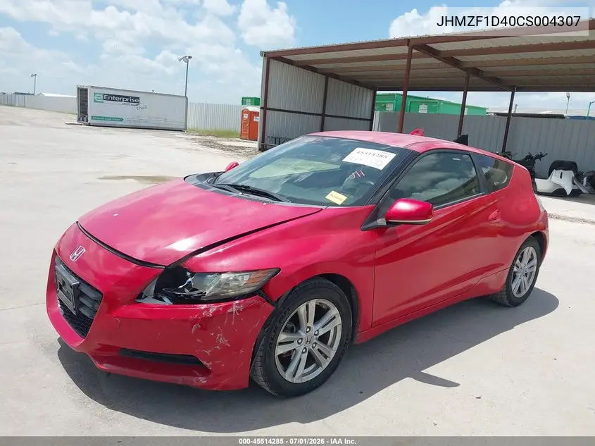 2012 Honda Cr-Z VIN: JHMZF1D40CS004307 Lot: 45514285