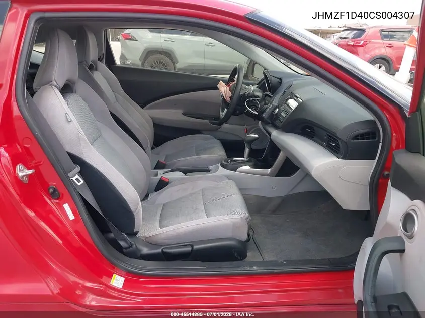 2012 Honda Cr-Z VIN: JHMZF1D40CS004307 Lot: 45514285