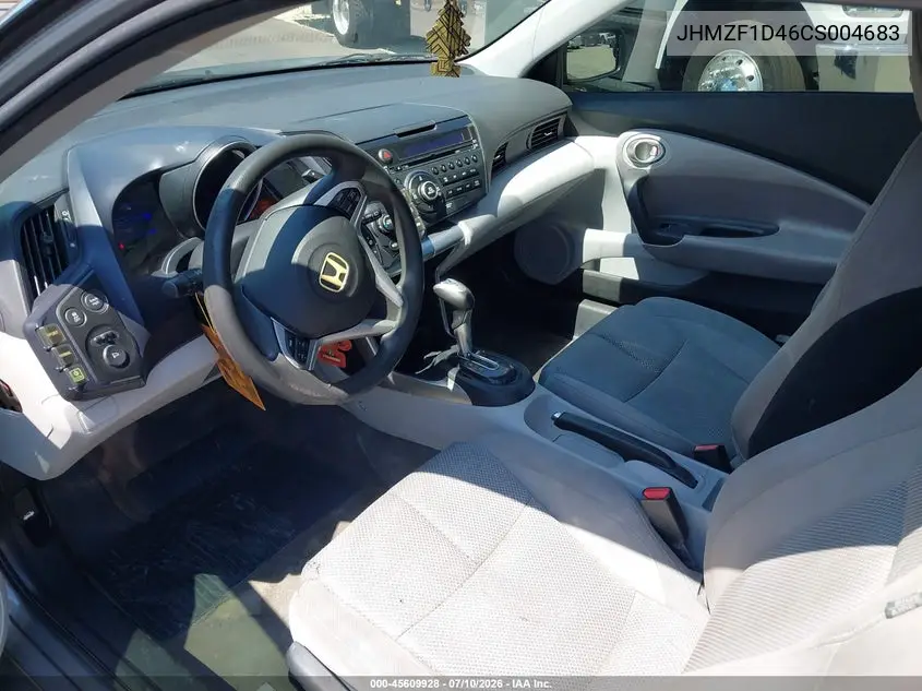 2012 Honda Cr-Z VIN: JHMZF1D46CS004683 Lot: 45609928