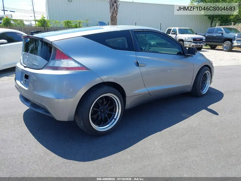2012 Honda Cr-Z VIN: JHMZF1D46CS004683 Lot: 45609928