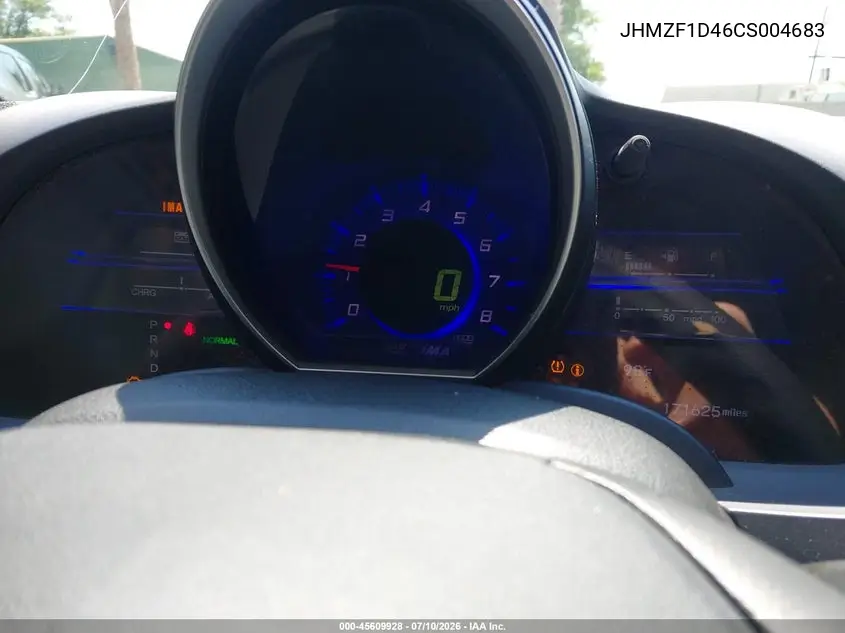 2012 Honda Cr-Z VIN: JHMZF1D46CS004683 Lot: 45609928