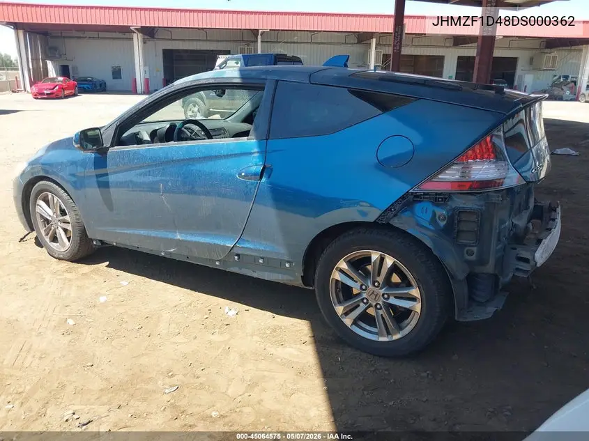 2013 Honda Cr-Z VIN: JHMZF1D48DS000362 Lot: 45064575