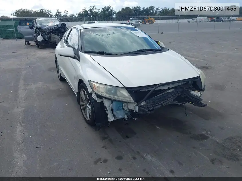 2013 Honda Cr-Z Ex VIN: JHMZF1D67DS001455 Lot: 45199510