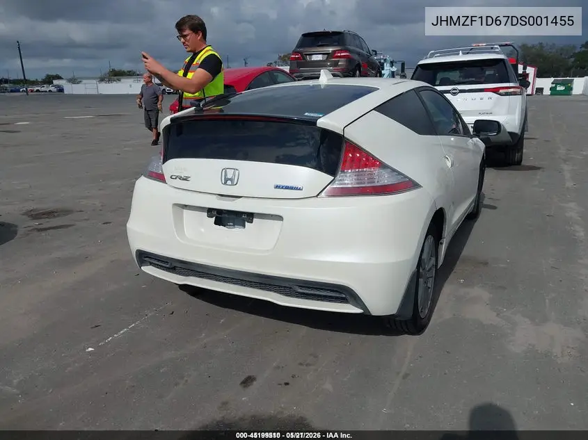 2013 Honda Cr-Z Ex VIN: JHMZF1D67DS001455 Lot: 45199510