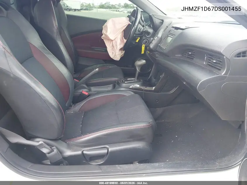 2013 Honda Cr-Z Ex VIN: JHMZF1D67DS001455 Lot: 45199510