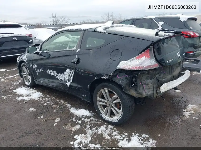 2013 Honda Cr-Z Ex VIN: JHMZF1D68DS003263 Lot: 45370922