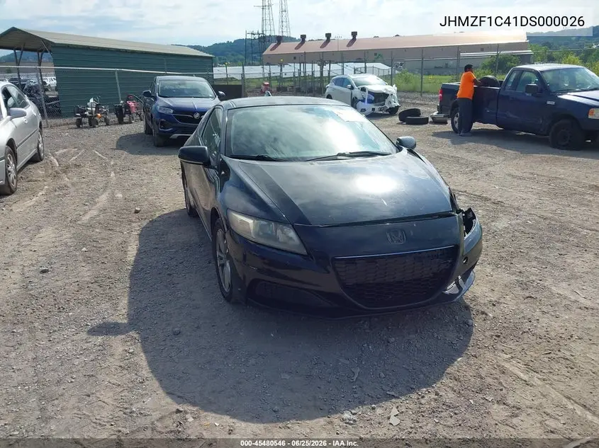 2013 Honda Cr-Z VIN: JHMZF1C41DS000026 Lot: 45480546