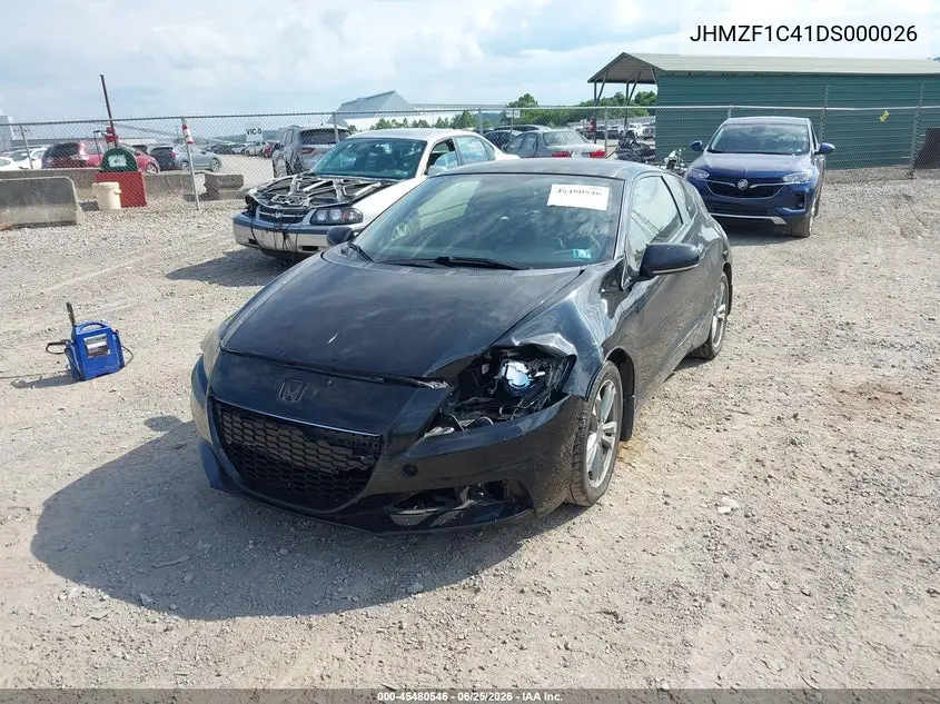 2013 Honda Cr-Z VIN: JHMZF1C41DS000026 Lot: 45480546