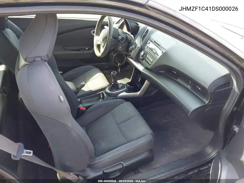 2013 Honda Cr-Z VIN: JHMZF1C41DS000026 Lot: 45480546