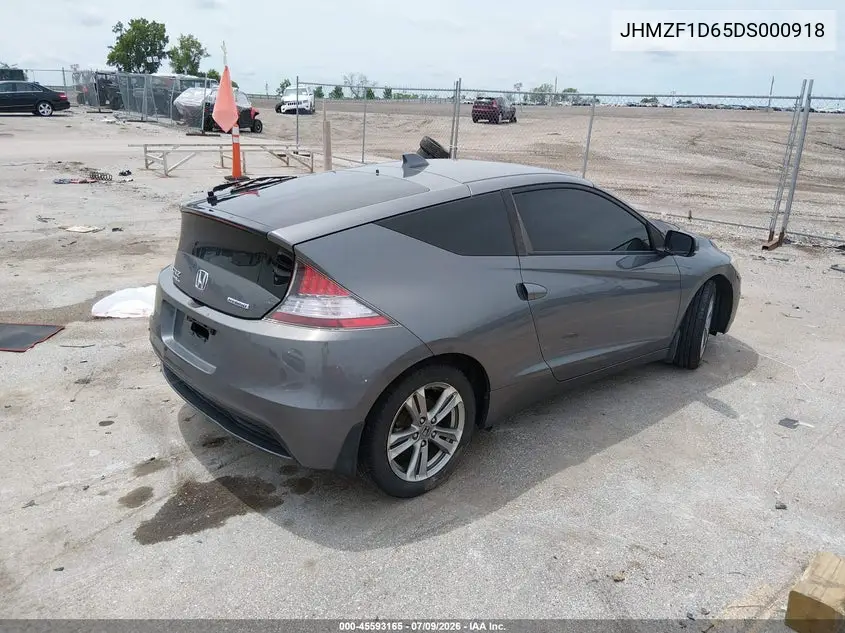 2013 Honda Cr-Z Ex VIN: JHMZF1D65DS000918 Lot: 45593165