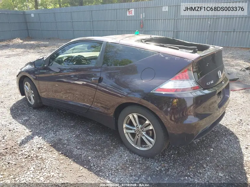 2013 Honda Cr-Z Ex VIN: JHMZF1C68DS003376 Lot: 45598582
