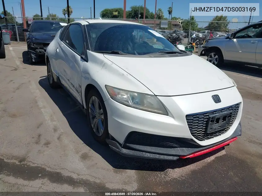 2013 Honda Cr-Z VIN: JHMZF1D47DS003169 Lot: 45643589