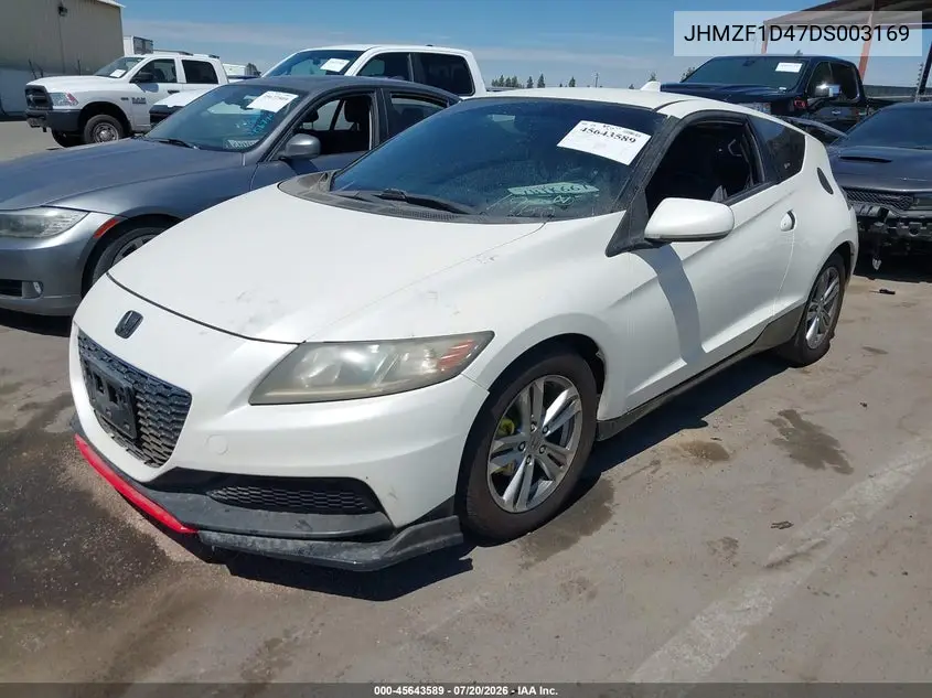 2013 Honda Cr-Z VIN: JHMZF1D47DS003169 Lot: 45643589