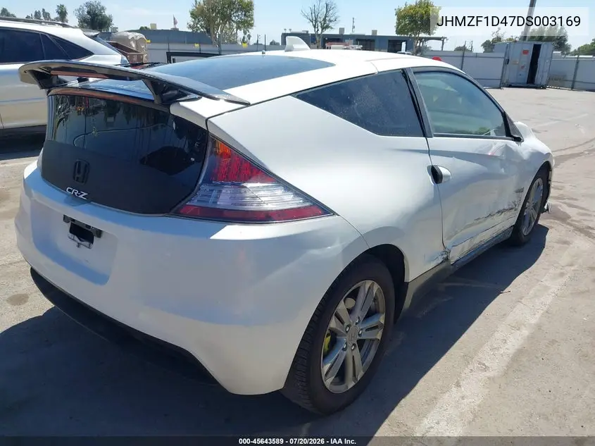 2013 Honda Cr-Z VIN: JHMZF1D47DS003169 Lot: 45643589