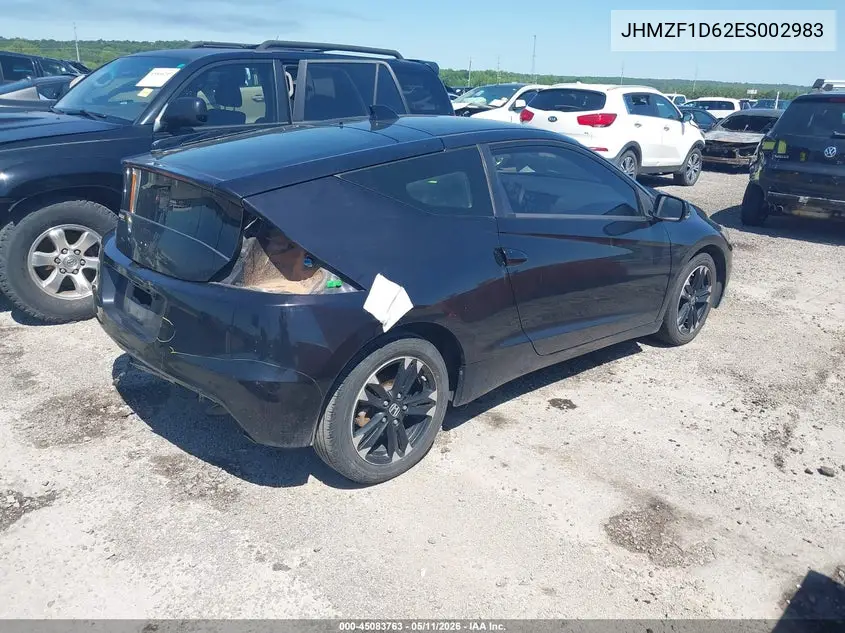 2014 Honda Cr-Z Ex VIN: JHMZF1D62ES002983 Lot: 45083763