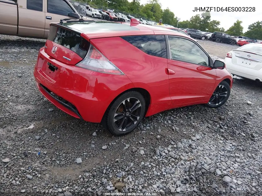 2014 Honda Cr-Z Ex VIN: JHMZF1D64ES003228 Lot: 45195161