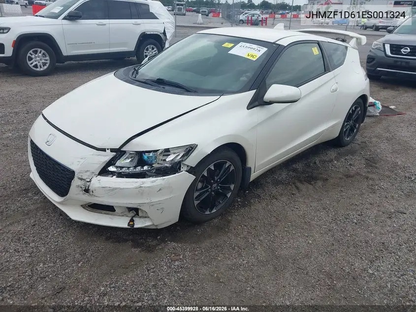 2014 Honda Cr-Z Ex VIN: JHMZF1D61ES001324 Lot: 45399928