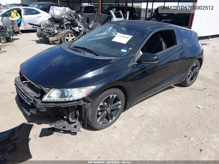 2014 Honda Cr-Z Ex VIN: JHMZF1D67ES002512 Lot: 45408985