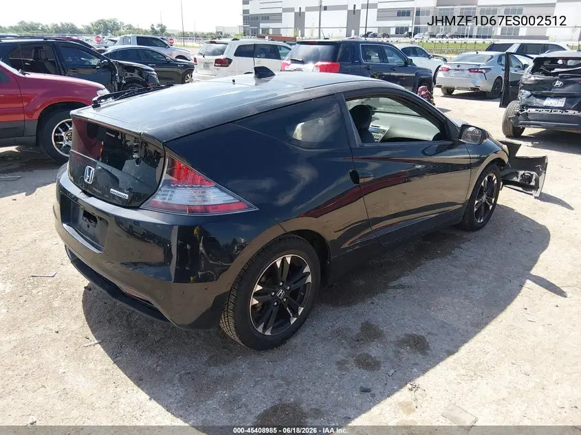 2014 Honda Cr-Z Ex VIN: JHMZF1D67ES002512 Lot: 45408985