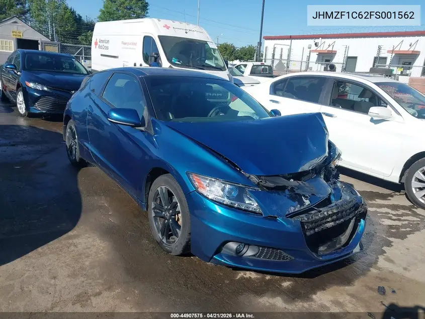 2015 Honda Cr-Z Ex VIN: JHMZF1C62FS001562 Lot: 44907575
