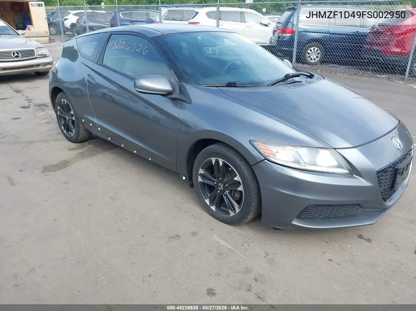 2015 Honda Cr-Z VIN: JHMZF1D49FS002950 Lot: 45226926