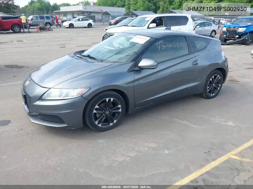 2015 Honda Cr-Z VIN: JHMZF1D49FS002950 Lot: 45226926